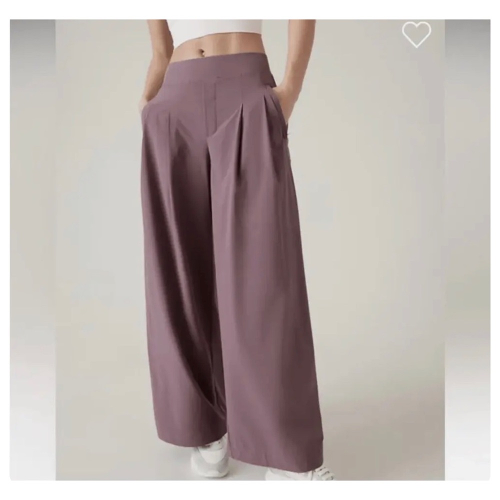 Athleta Brooklyn Heights Wide Leg Pant  Size 10 Damask Mauve Size 16